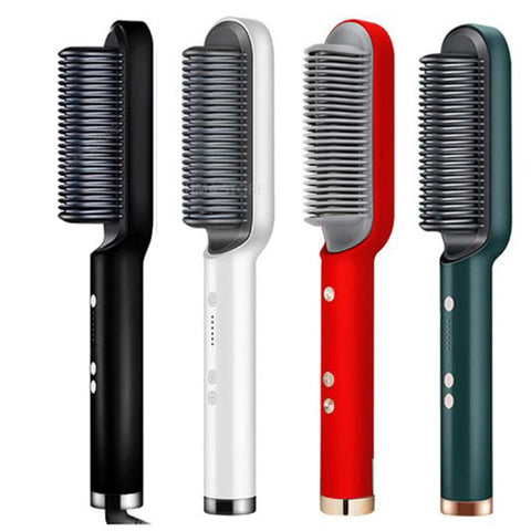 Professional Hair Straightener Brush – Anti-Scald Comb with 5 Temperature Settings